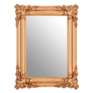 Georga Rectangular Wall Bedroom Mirror In Rich Gold Frame