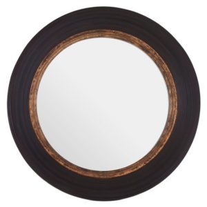 Glonta Concentric Design Wall Mirror In Black And Gold Frame