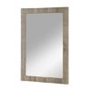 Lansing Wall Mirror In Truffle Oak Wooden Frame