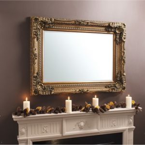 Louisa Rectangular Wall Mirror In Gold Frame