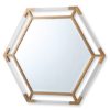 Missoula Hexagonal Wall Mirror In Gold Frame