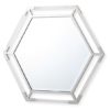 Missoula Hexagonal Wall Mirror In Silver Frame