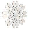 Moketa Blossom Wall Mirror In Silver