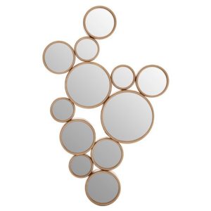 Persacone Large Multi-Circles Wall Mirror In Gold