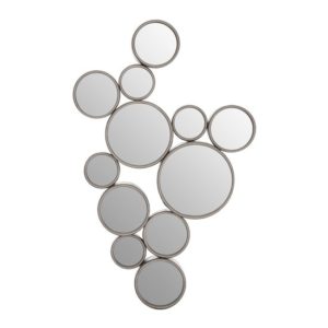 Persacone Large Multi-Circles Wall Mirror In Silver