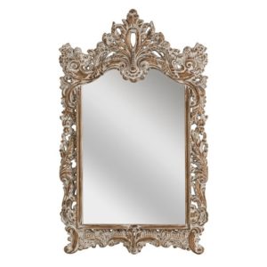 Barstik Rectangular Wall Mirror In Dusty White Frame