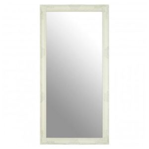 Zelman Wall Bedroom Mirror In White And Brushed Gold Frame