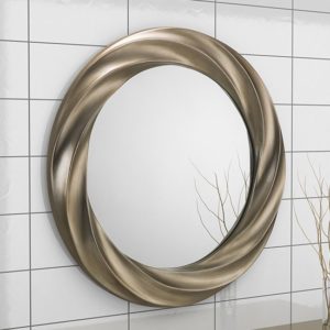 Andante Round Wall Mirror In Champagne