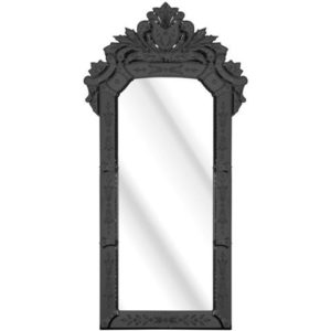 Solitaire Wall Mirror In Black Framed
