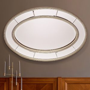 Laura Ashley Nolton Oval Mirror With Distressed Glass Edging