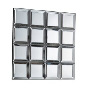 Bracken Square Wall Bedroom Mirror In Silver