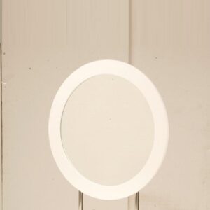 Laura Wall Mirror Round In White Frame