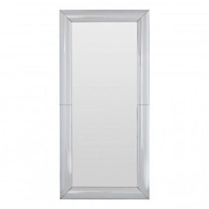Recon Rectangular Wall Bedroom Mirror In Thick Silver Frame