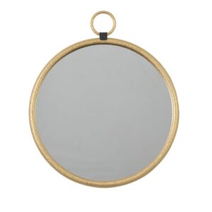 Belfast Small Round Wall Mirror With Gold Metal Frame