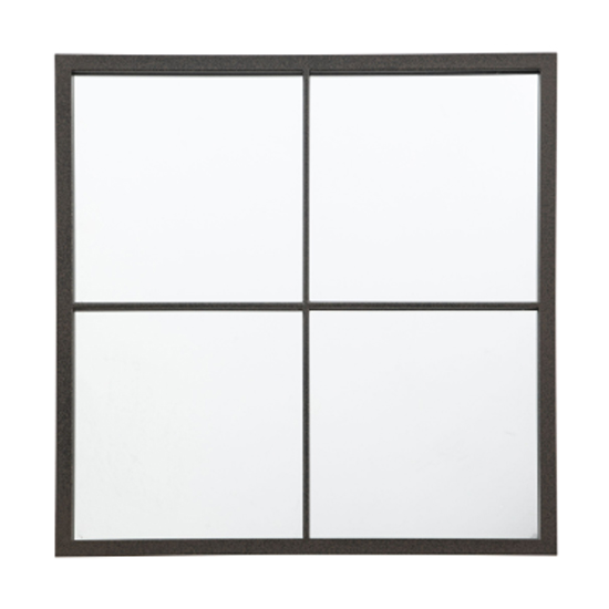 Chafers Small Window Pane Style Wall Mirror In Black Frame