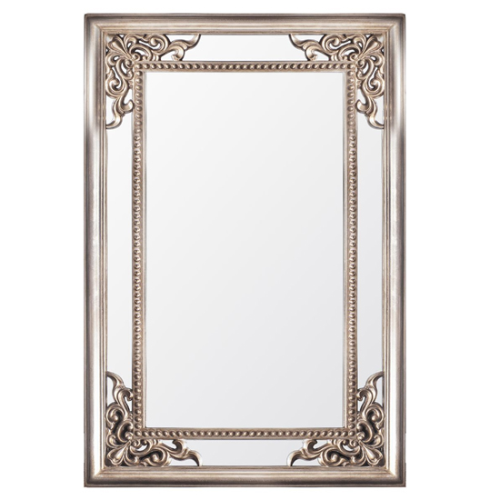 Fallon Bevelled Wall Mirror In Champagne Silver