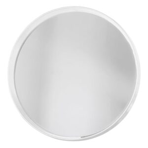 Hixson Round Portrait Bevelled Mirror In White
