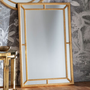 Sentara Rectangular Wall Mirror In Gold Frame