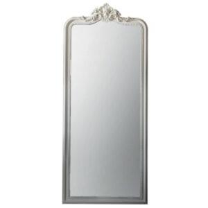 Cabot Leaner Floor Mirror With White Wooden Frame