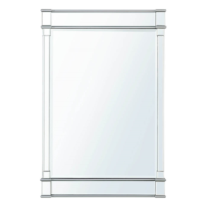 Angola Wall Mirror Rectangular In Silver Wooden Frame