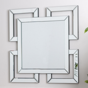 Galax Wall Mirror Square In Chrome Frame