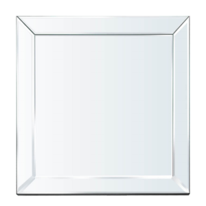 Vestal Wall Mirror Square Small In White Wooden Frame