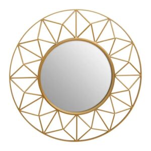 Mainz 3D Wall Mirror With Gold Metal Frame
