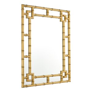 Laura Ashley Shawford Rectangle Mirror With Gold Detail Edging