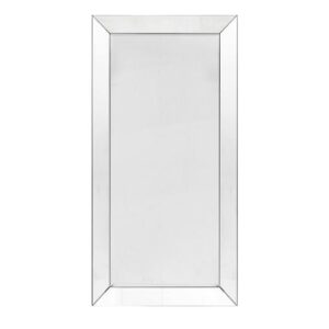 Gorizia Large Leaner Bevelled Wall Mirror In Silver