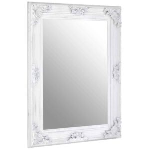Barstik Rectangular Baroque Wall Mirror – Antique White